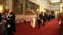 Banquete de gala con pompa imperial ofrecido por la reina Isabel II en honor de los reyes de España