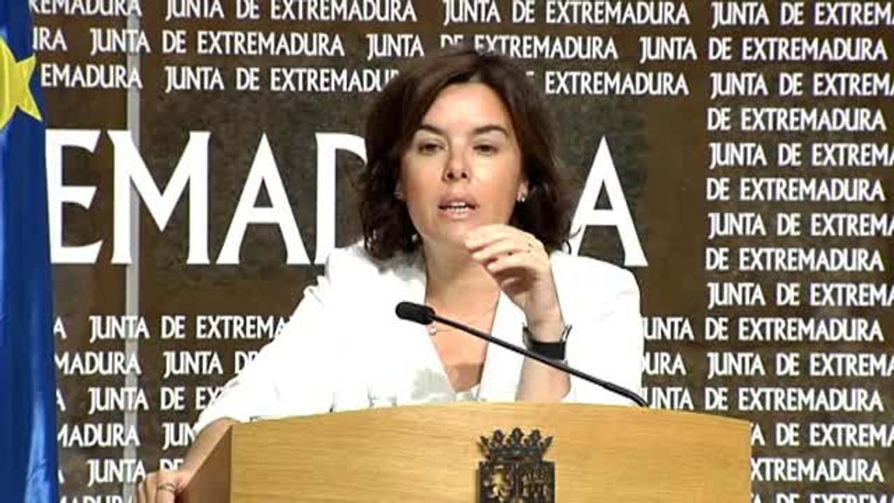 Sáenz de Santamaría: "El referéndum no se va a celebrar y el señor Puigdemont más vale que haga una reflexión"