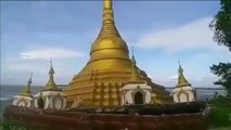 Una pagoda budista se hunde en directo debido a las lluvias en Myanmar