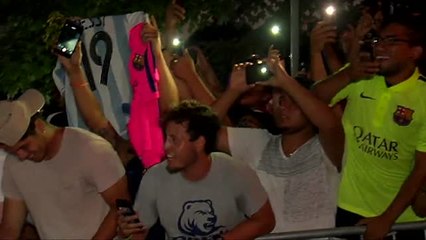 Messi, el más aclamado en la llegada del FC Barcelona a EE.UU.