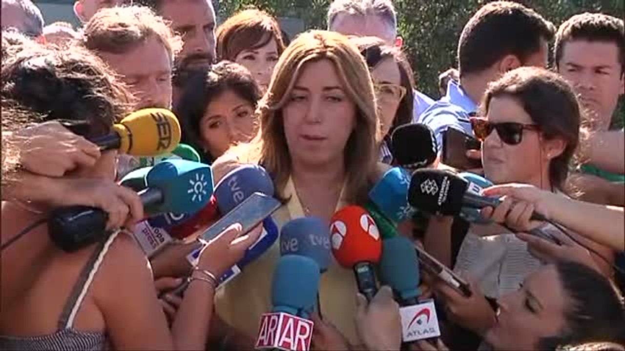 Susana Díaz: "No vamos a permitir ninguna recalificación de las zonas afectadas por el incendio"