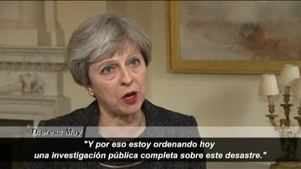 Theresa May anuncia una investigación pública por el incendio de Londres