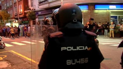 Una nueva protesta okupa en Santiago se salda con cargas y con otro desalojo