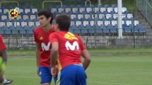 La selección española sub 21 entrena antes de viajar a Cracovia