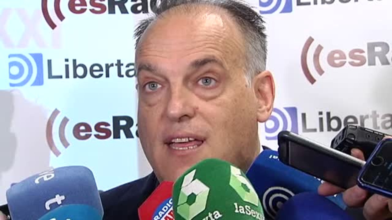 Tebas: "Hay que intentar entender esta coacción o falta de libertad que pueden tener en Cataluña muchos jugadores"
