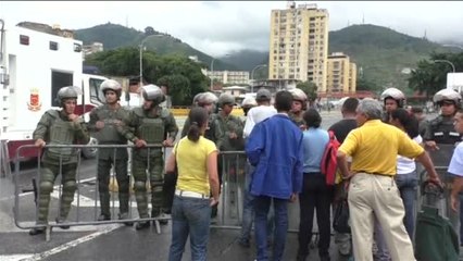 Disturbios a las puertas del Tribunal Superior de Justicia de Venezuela
