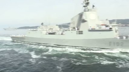 Felipe VI y el rey emérito, juntos en el 300 aniversario del Cuerpo de Guardamarinas en Marín (Pontevedra)