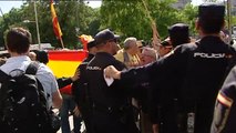 Protesta contra la independencia de Cataluña y la conferencia de Puigdemont en Cibeles