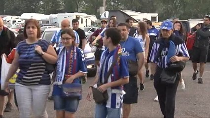 Una &#039;marea&#039; de aficionados viaja de Vitoria y Barcelona al Calderón