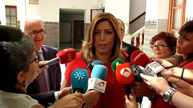 Susana Díaz: Los socialistas andaluces vamos a arrimar el hombro y ayudar a Pedro