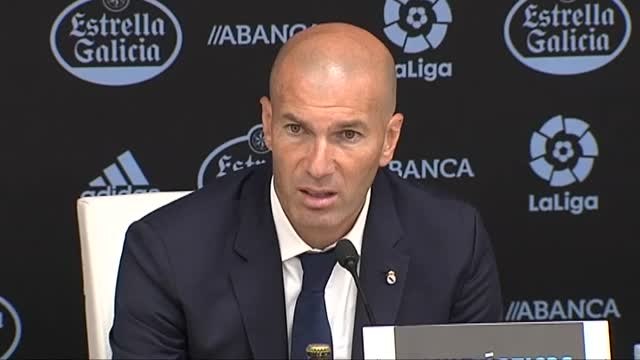 Zidane, cauto y contento tras la victoria ante el Celta