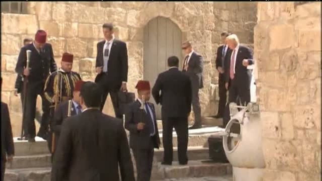 Donald Trump visita el Santo Sepulcro, en Jerusalén