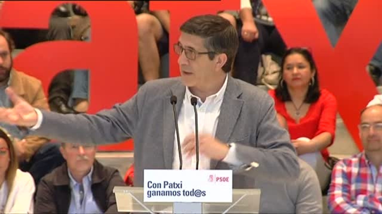 Patxi López: "La unidad no es enfrentar a medio partido con el otro medio"