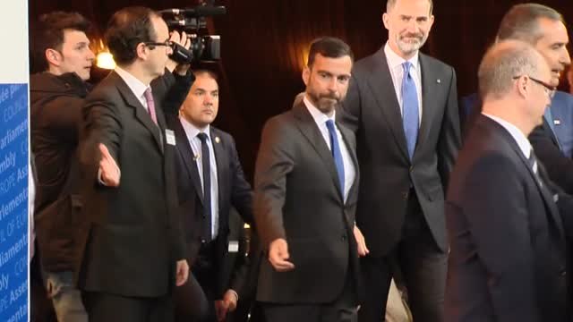 Felipe VI conmemora en Estrasburgo los 40 años de España en el Consejo de Europa