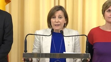 Forcadell: "No introduciremos la censura en este Parlamento ni nos autocensuraremos"