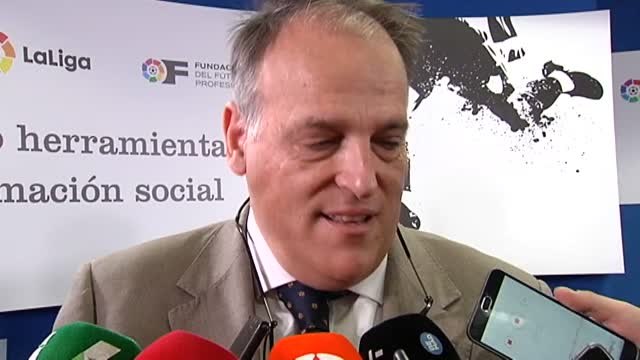 Tebas: Como presidente de La Liga, espero que haya emoción hasta el final