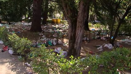 La fiesta de &#039;San Cemento&#039; deja la Complutense inundada de basura