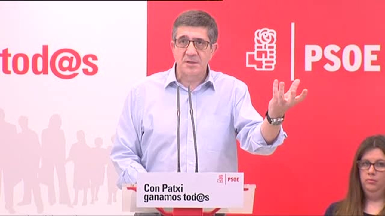 Patxi López: "La unidad no es unir a medio partido para combatir al otro medio"
