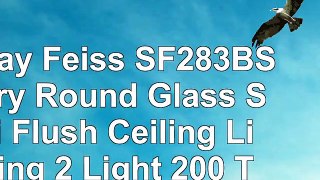 Murray Feiss SF283BS Perry Round Glass Semi Flush Ceiling Lighting 2 Light 200 Total Watts