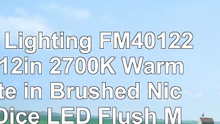WAC Lighting FM401227BN 12in 2700K Warm White in Brushed Nickel Dice LED Flush Mount 12