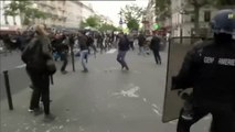 Graves disturbios en París en una protesta estudiantil contra Macron y Le Pen