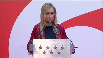 Cifuentes: "El tiempo de los corruptos ha llegado a su fin en la Comunidad de Madrid"