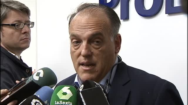Tebas denuncia que el proceso electoral de la Federación Española de Fútbol está claramente contaminado