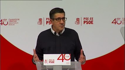 Patxi López: "Vamos ser capaces de reconstruir el mejor PSOE"