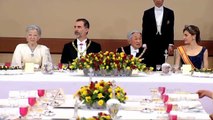 Cena de gala para los Reyes en el Palacio Imperial en Tokio