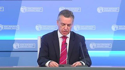 El lehendakari cree que el desarme ha de ser "unilateral, irreversible, completo y legal"