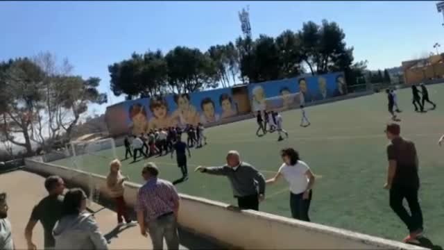 Impresionante batalla campal en los campos de fútbol de Mallorca
