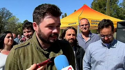 Rufián cree que "la extrema derecha" de SCC "también tiene derecho a manifestar sus posicionamientos"