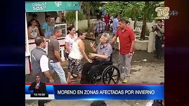 Presidente Moreno recorrió zonas afectadas por invierno