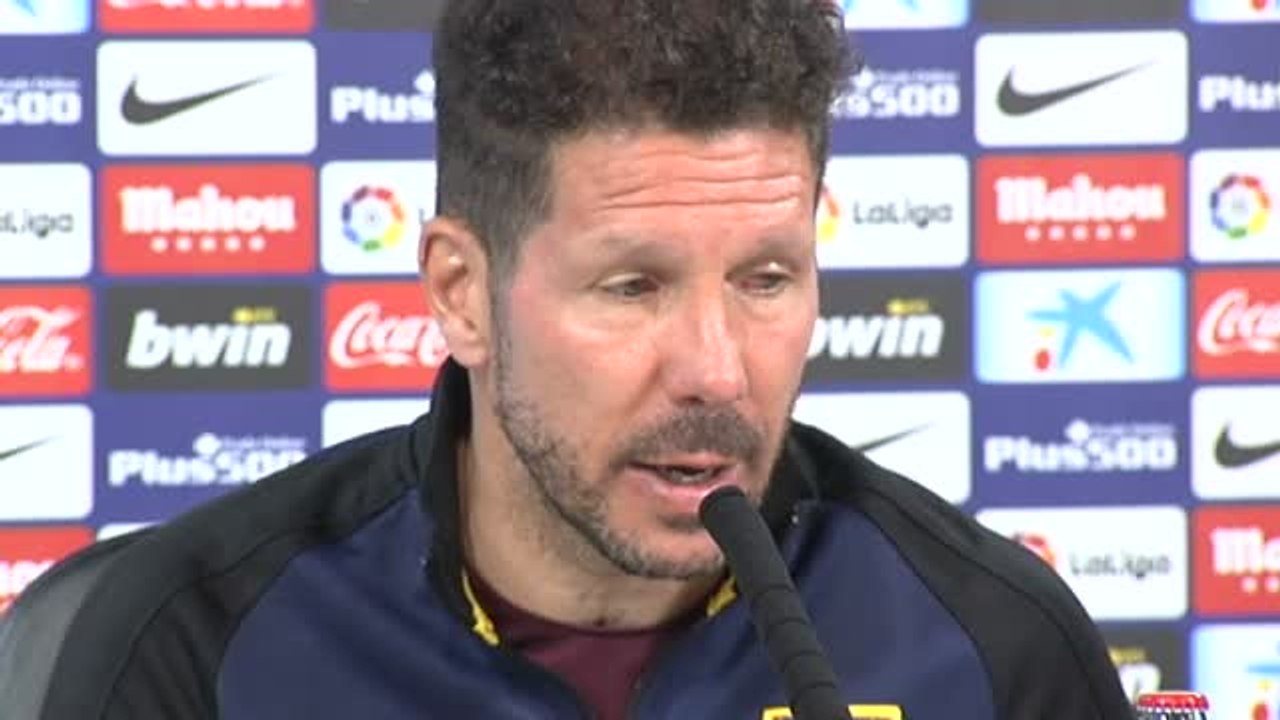 Simeone: "Miramos a los que tenemos más cerca, que son los que tenemos debajo"
