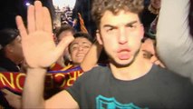 La locura se desata en Canaletas tras la remontada del Barça