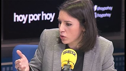 Irene Montero ve "extraña" la denuncia de un grupo de periodistas a Podemos por acoso