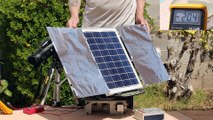 Test to see if you get more power out of your solar panel with reflectors