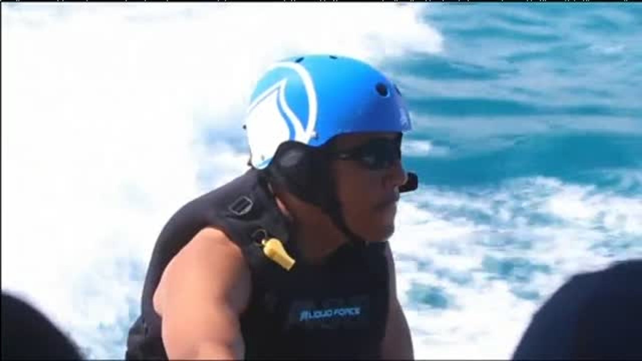 Obama se apunta al 'Kitesurf' en las Islas Vírgenes