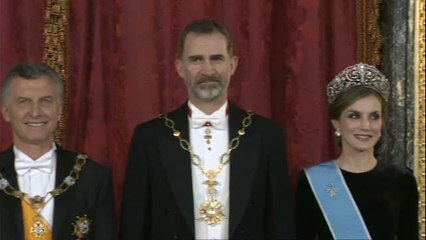 Cena de gala en el Palacio Real en honor al presidente argentino
