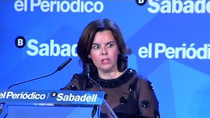 Soraya hace un alegato por la estabilidad en Barcelona