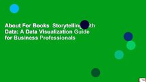 About For Books  Storytelling with Data: A Data Visualization Guide for Business Professionals