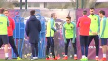 El Barça prepara el partido de Liga contra el Alavés