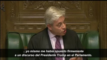 El presidente de la Cámara de los Comunes rechaza que Trump hable ante el Parlamento británico