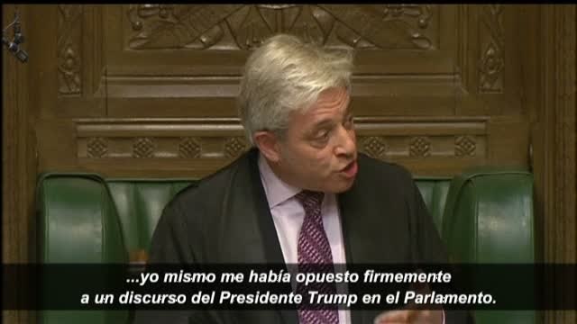 El presidente de la Cámara de los Comunes rechaza que Trump hable ante el Parlamento británico