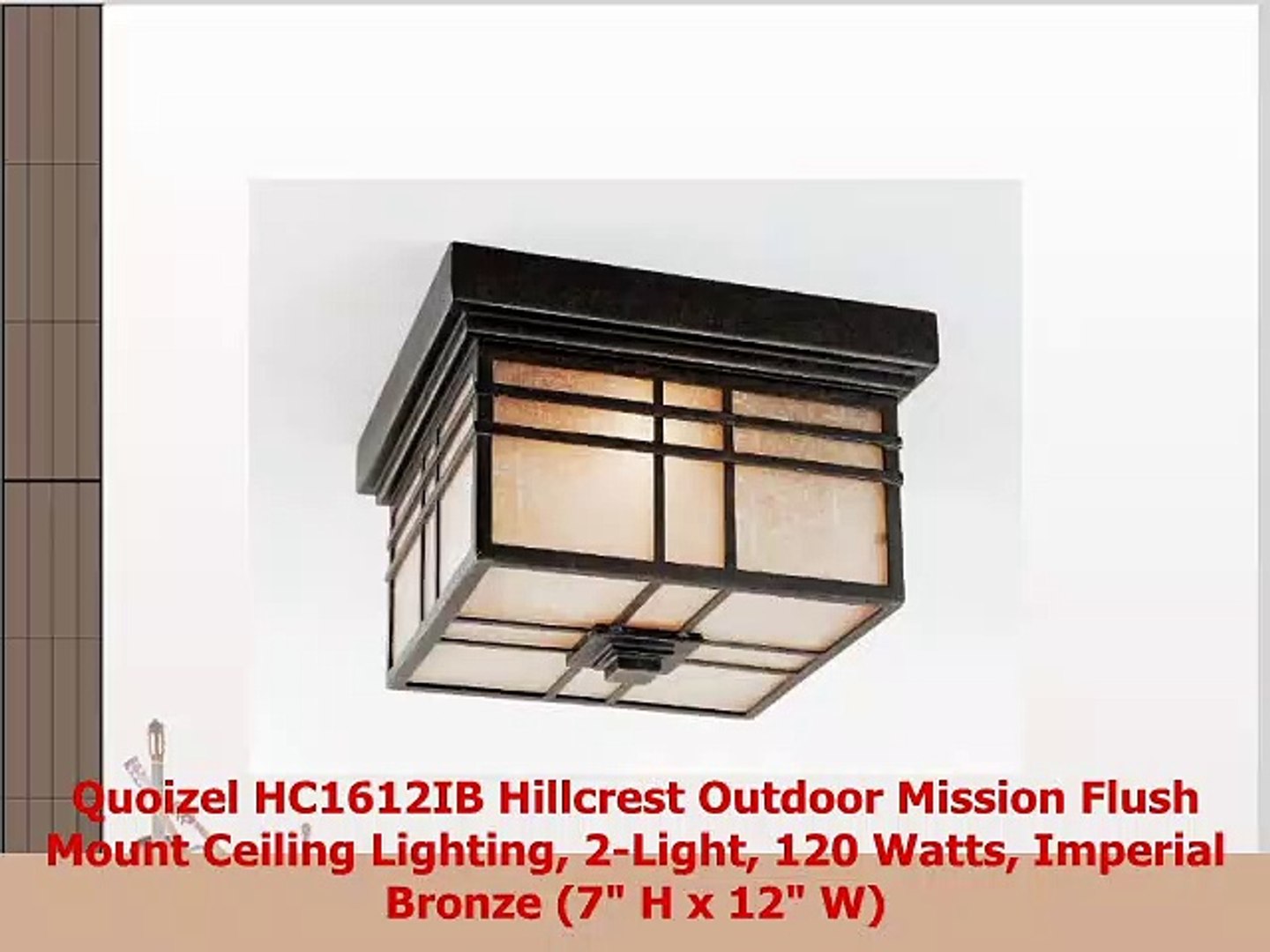 Quoizel Hc1612ib Hillcrest Outdoor Mission Flush Mount Ceiling