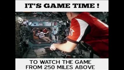 Astronautas de la EEI calientan motores de cara a la Superbowl