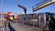 Detenido el conductor del autobús volcado por dar positivo en cocaína