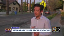 Phoenix biker says pothole landed him in the ICU