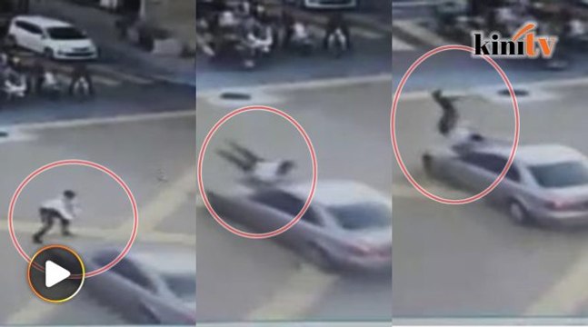 Polis trafik dirempuh kereta ketika kawal lalu lintas