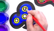 Glitter emoji spinner drawing and coloring. Learn colors for kids , toddlers. Queens toy Art